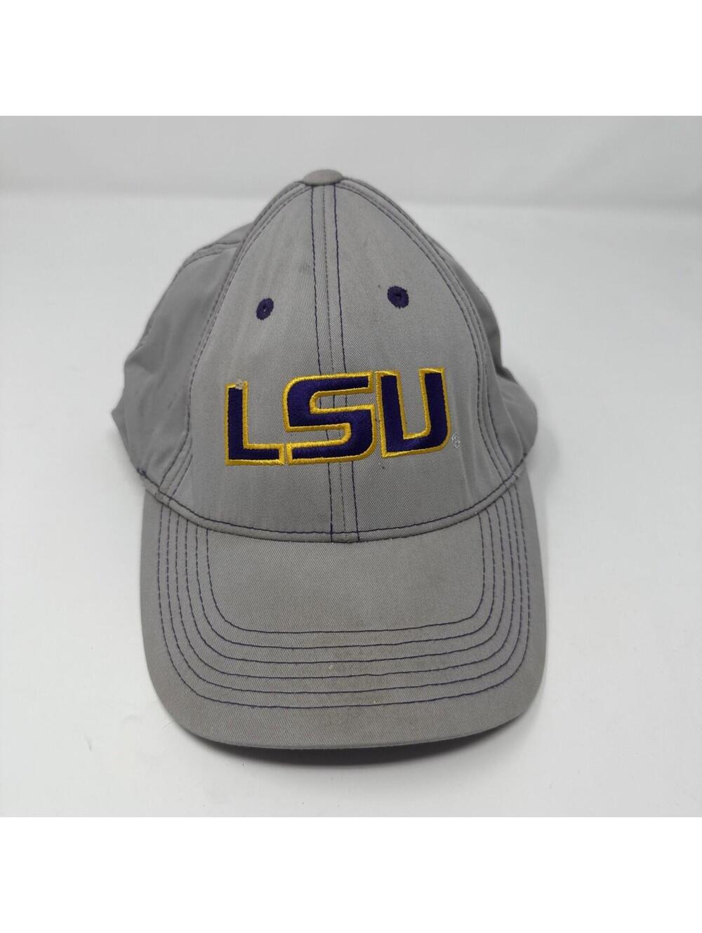 LSU TIGERS NCAA Gray Embroidered Adjustable Hat